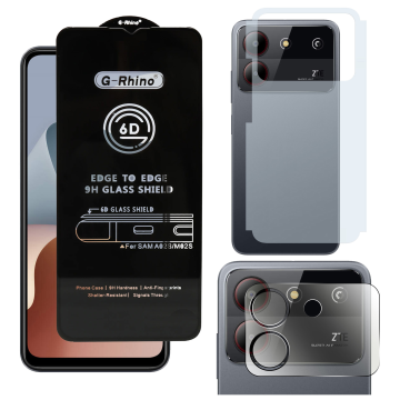 ZTE Blade A54 3-in-1 Kit: OG Glass + Carbon Back Camera Protector