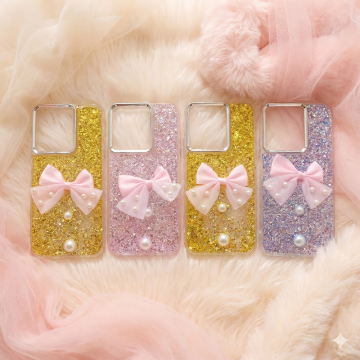 Xiaomi Redmi 15C Radiant Ribbon Glitter Bow Mobile Cover