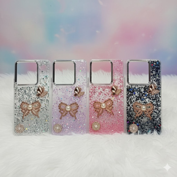 Infinix Note 30 Glitter Butterfly Stone Mobile Cover