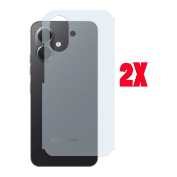 Tecno Spark Go 2 Back Protector Carbon Fiber Matte Soft Skin Sheet For - 2Pcs