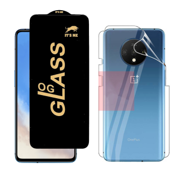 OnePlus 7T Protection Pack: OG Glass + Clear Back Jelly Film