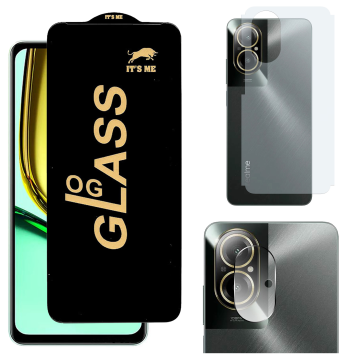Realme C67 3-in-1 Kit: OG Glass + Carbon Back Camera Protector
