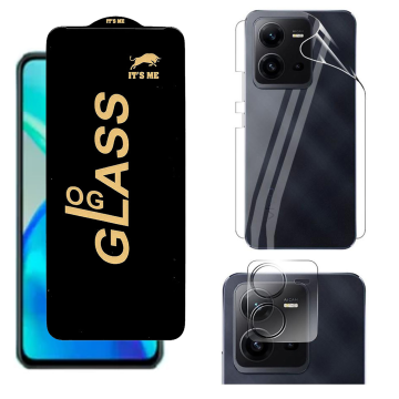 Vivo V25 360¬∞ Clear Kit: OG Glass + Back Jelly Camera Guard