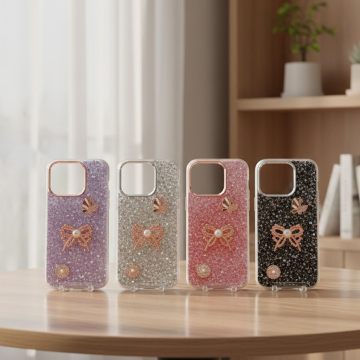 Infinix Smart 5 Glitter Butterfly Stone Mobile Cover