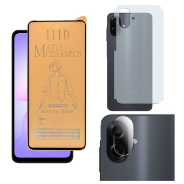 3-in-1 360 Bundle for Samsung A07: Ceramic + Matte Camera