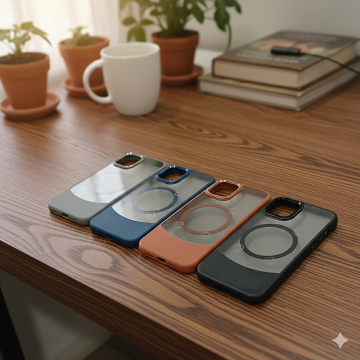 Apple iPhone 11 Pro Smoky Matte Acrylic Magsafe Leather Texture Mobile Cover