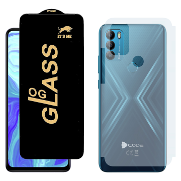 DCode Bold Combo: OG Glass Screen Protector + Carbon Fiber Back Skin
