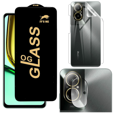 Realme C67 360¬∞ Clear Kit: OG Glass + Back Jelly Camera Guard