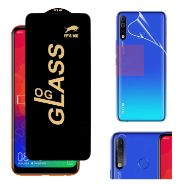 Tecno Spark 4 360¬∞ Clear Kit: OG Glass + Back Jelly Camera Guard