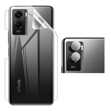 Vivo Y55s 5G Clear Back Kit: Jelly Film + Camera Lens Protector