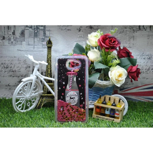 Samsung Galaxy J5 Prime Pink Flowing Liquid Floating Glitter Ladies Fancy Cover For Samsung Galaxy J5 Prime