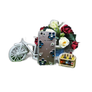 Oppo A37 Fancy Women Girl Cute Bowtie Candy Crystal Bling Stone Ladies Cover For Oppo A37 - Back Fancy Cover