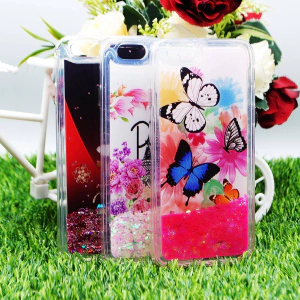 Apple iPhone 6 Back Cover Water Glitter Shiny Ladies Soft Silicon Case For iPhone 6