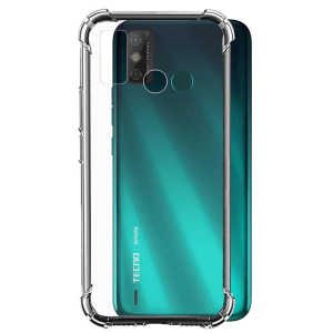 Tecno Spark 6 Go Back Cover Transparent Extra Bumper Soft Crystal Clear Case For Tecno Spark 6 Go - Anti Shock