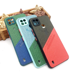 Realme C21 Back Cover Leather Style Soft Case For Realme C21