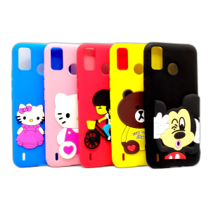 Tecno Spark 6 Go back fancy cover soft silicone hello kitty cover for girls