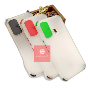 Tecno Spark 7 Back Cover White Soft Smoky Matte Shutter Bumper Case For Boys