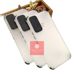 Infinix Smart 5 Pro Back Cover White Soft Smoky Matte Shutter Bumper Case For Boys