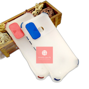 Tecno Pop 5 Back Cover White Soft Smoky Matte Shutter Bumper Case For Boys