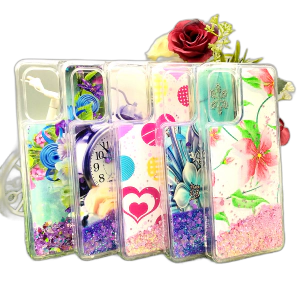 Oppo Reno 6 Back Cover Water Glitter Shiny Soft Silicon Reno 6 Case For Girls