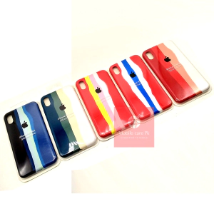 Apple iPhone XS Max Back Cover Multicolour Soft Rainbow Style Silicone Case For iPhone XS Max