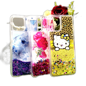 Vivo Y15s Back Cover Water Glitter Shiny Soft Silicon Y15s Case For Girls