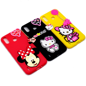Infinix Smart 4 Back Cover Hello Kitty Braslate Chain Soft Smart 4 Case For Girls