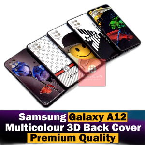 Samsung Galaxy A12 Back Cover Multicolour 3D Printed Design Case For Galaxy A12