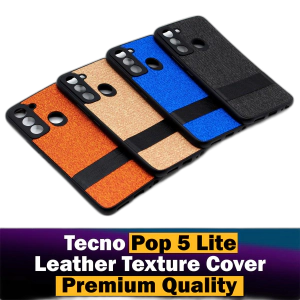 Tecno Pop 5 Lite Back Cover Soft Texture Leather Style Pop 5 Lite Case For Boys