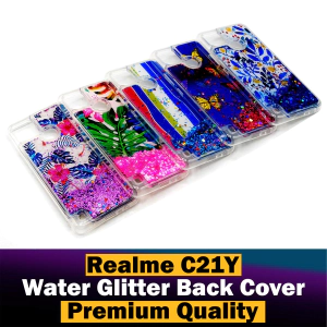 Realme C21Y Back Cover Water Glitter Shiny Soft Silicon C21Y Case For Girls