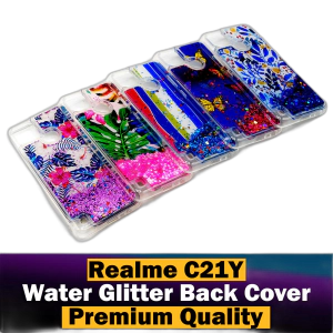 Realme C25Y Back Cover Water Glitter Shiny Soft Silicon C25Y Case For Girls