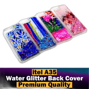itel A35 Back Cover Water Glitter Shiny Soft Silicon A35 Case For Girls