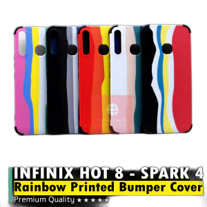 Infinix Hot 8 Back Cover Stylish Multicolour 3D Bumper Matte Cover For Boys Hot 8
