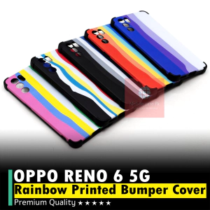 Oppo Reno 6 5G Back Cover Rainbow Multicolour 3D Bumper Matte Cover For Boys Reno 6 5G