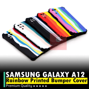 Samsung Galaxy A12 Back Cover Rainbow Multicolour 3D Bumper Matte Cover For Boys Galaxy A12