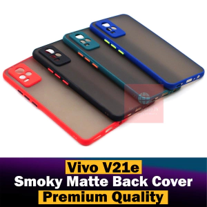 Vivo V21e Back Cover Smoky Matte Armor Case Camera Protection Cover For Vivo V21e