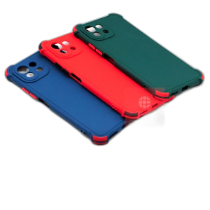 Xiaomi Mi 11 Lite Back Cover Multicolour Soft Plain Bumper Camera Protection Cover For Xiaomi Mi 11 Lite