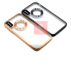 Apple iPhone X Max Back Cover Soft Golden Border Camera Protection Cover For iPhone X Max
