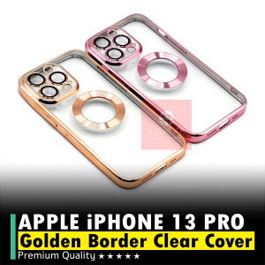 Apple iPhone 13 Pro Back Cover Soft Golden Border Camera Protection Cover For iPhone 13 Pro