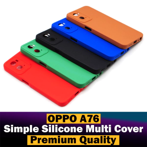 Oppo A76 Back Cover Multicolour Soft Plain Case For Oppo A76