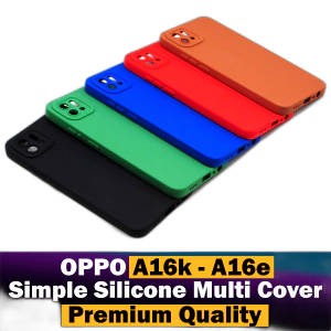 Oppo A16k Back Cover Multicolour Soft Plain Case For Oppo A16k