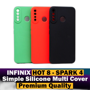 Tecno Spark 4 Back Cover Multicolour Soft Plain Case For Spark 4