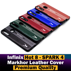 Infinix Hot 8 Back Cover Premium Quality Soft Leather Markhor Style Case For Infinix Hot 8