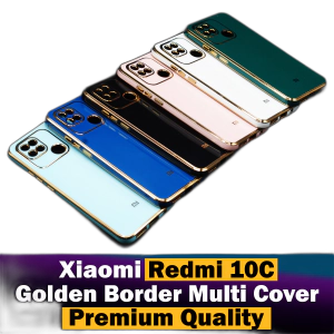 Xiaomi Redmi 10c Back Cover Soft Multi Golden Border Camera Protection Cover For Xiaomi Redmi 10c