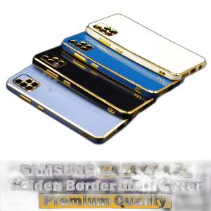 Samsung Galaxy A51 Back Cover Soft Multi Golden Border Camera Protection Cover For Samsung Galaxy A51