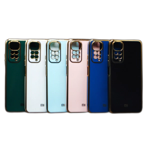 Xiaomi Redmi Note 11 Back Cover Soft Multi Golden Border Camera Protection Cover For Xiaomi Redmi Note 11