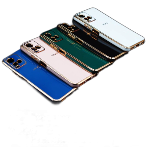 Vivo Y21A Back Cover Soft Multi Golden Border Camera Protection Cover For Vivo Y21A