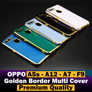Oppo F9 Back Cover Soft Multi Golden Border Camera Protection Cover For Oppo F9
