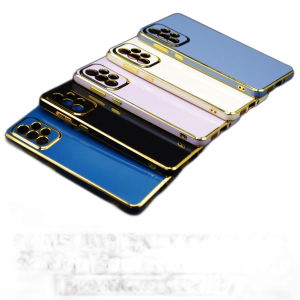 Samsung Galaxy A73 5G Back Cover Soft Multi Golden Border Camera Protection Cover For Samsung Galaxy A73 5G