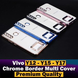 Vivo Y12 Back Cover Soft Multi Chrome Border Camera Protection Cover For Vivo Y12